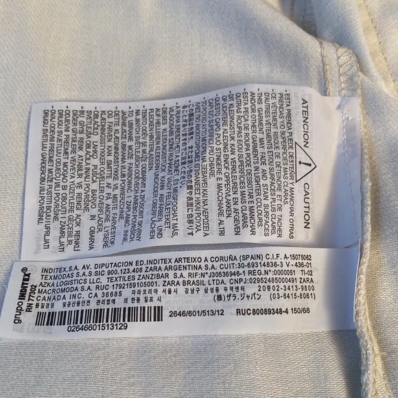 NWT Zara Printed Denim Nordic Jacket, Size 11-12 - Picture 14 of 15